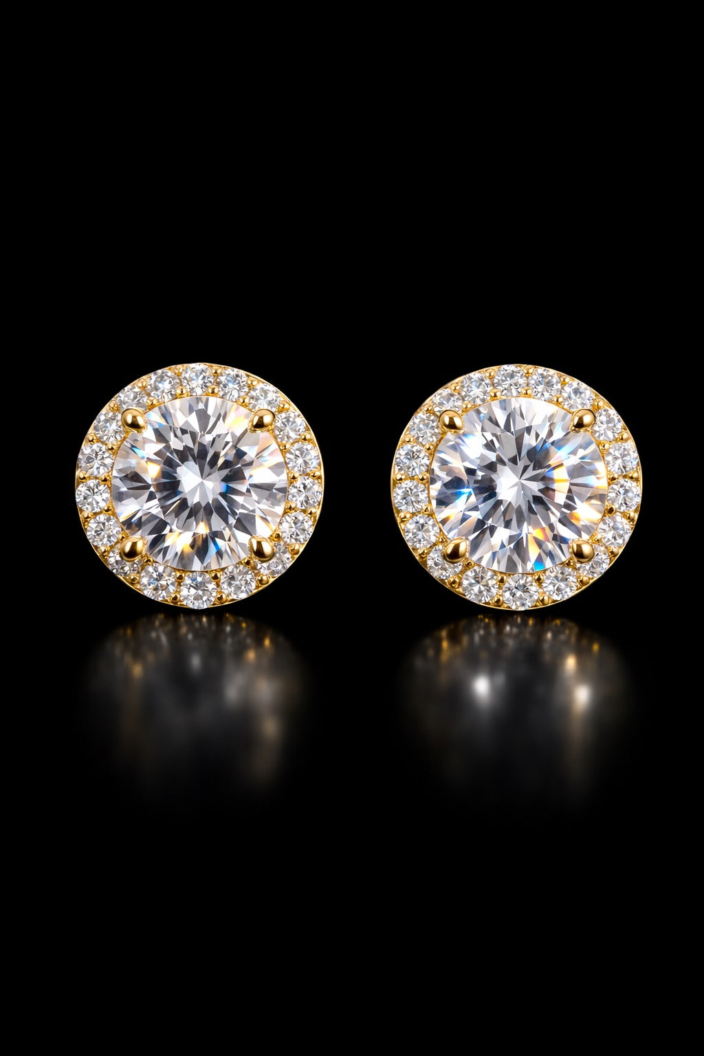 1.5 CTW “FLOWER SET” STUDS 925 SILVER (twist on)
