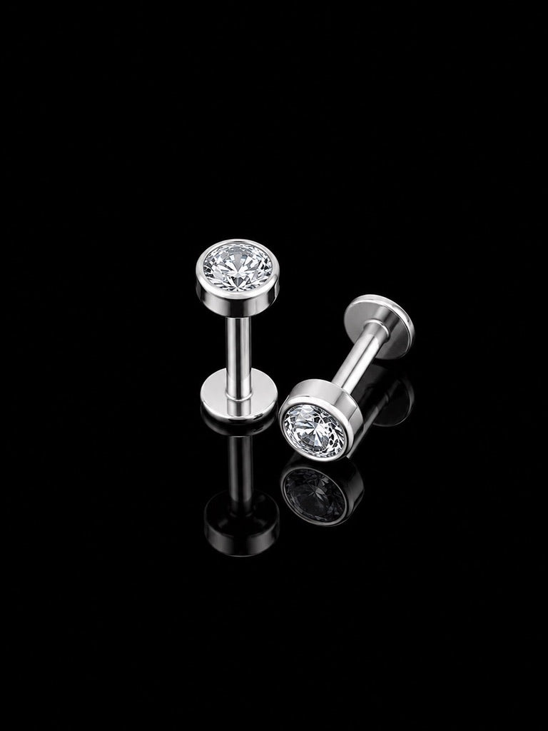 Solitary Round Twist on Nostril Stud