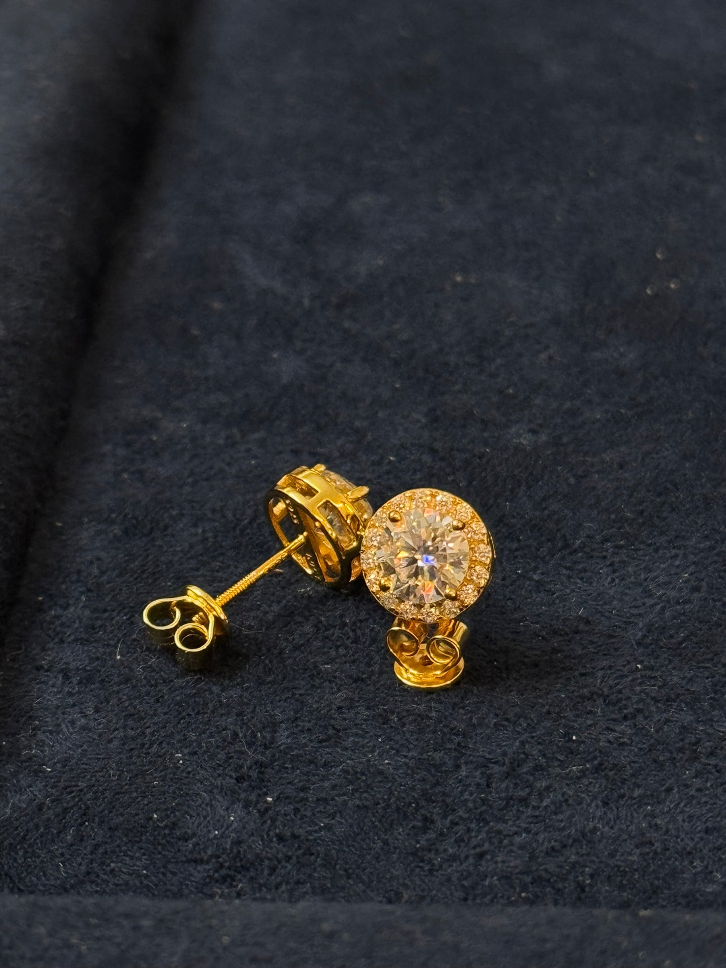 1.5 CTW “FLOWER SET” STUDS 925 SILVER (twist on)