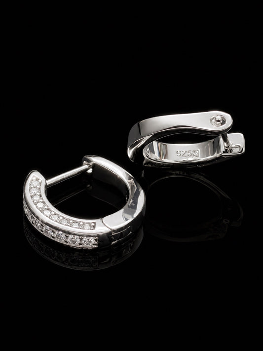 1CTW "lucky Shoe" 3 dimensional single row hoops