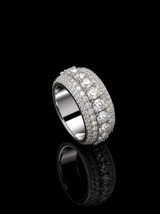 6.5CTW The Rapper style "Mogul Ring"