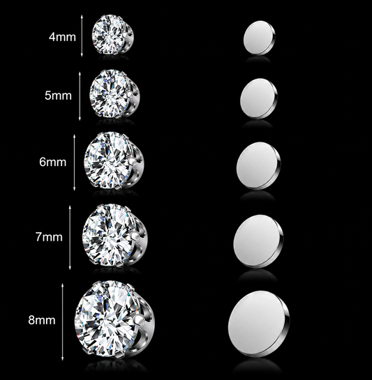 2CT Solitary MAGNETIC Studs 4mm-8mm