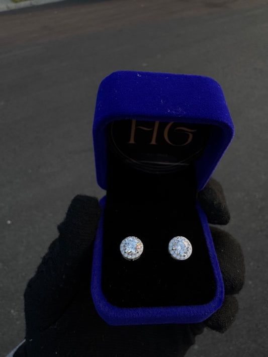 1.5 CT FLOWER SET STUDS 925 SILVER