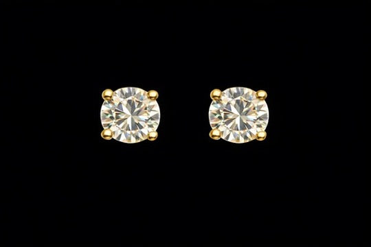 0.5CT Solitary Round 4 prong Studs (twist back) 1CTW