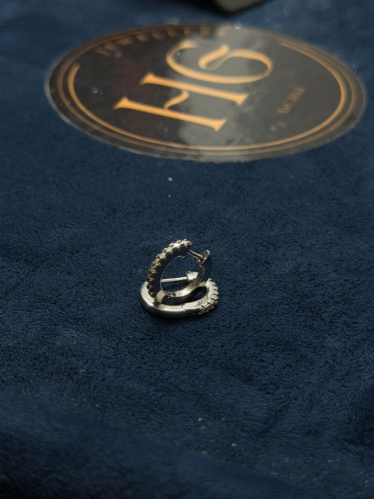 0.5CTW Single row Huggie Hoops