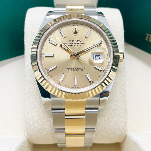 2026 126333 Oyster “Champagne” white stick 41mm