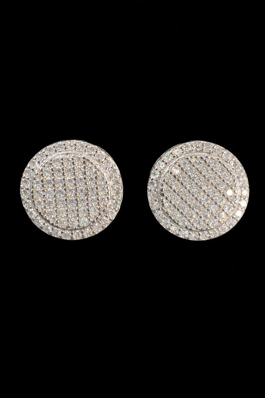 1.5ctw Flat top Pave set studs (twist on)