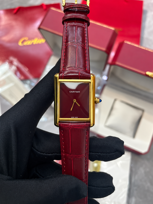 2026 WSTA0054 Cartier Tank Must “Burgundy” 32mm