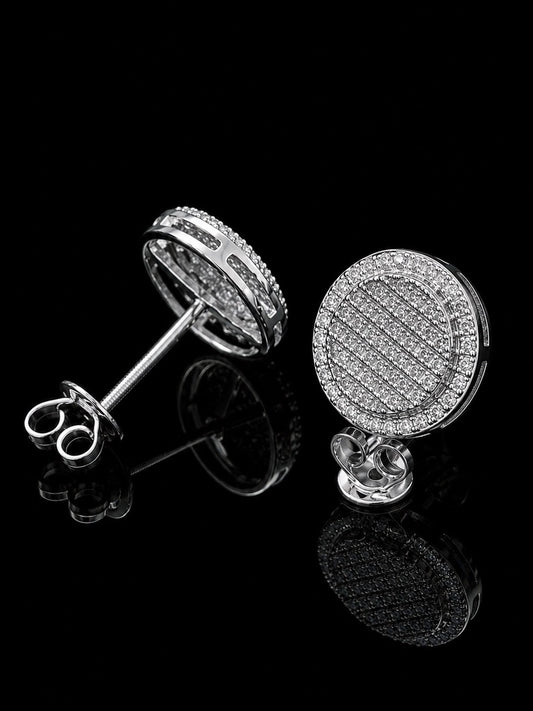 1.5ctw Flat top Pave set studs (twist on)