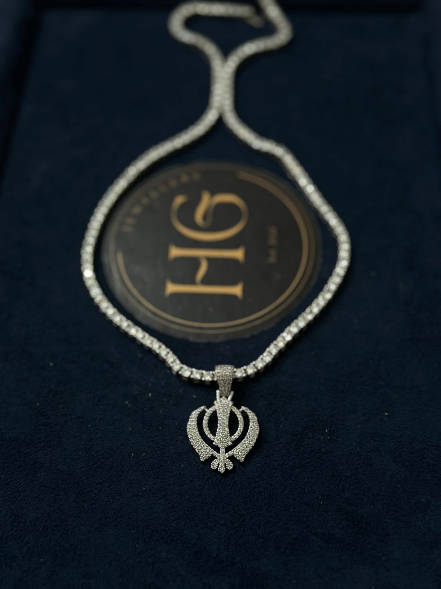 1.5CTW Khanda Pendent