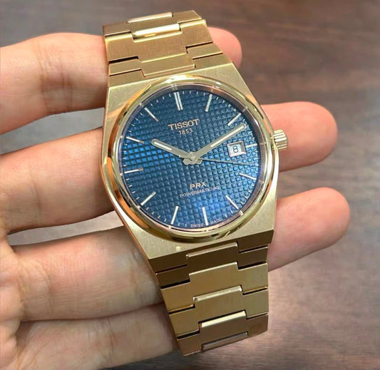 2026 Tissot PRX Powermatic 80 Limited Edition Gold “blue dial”  40mm