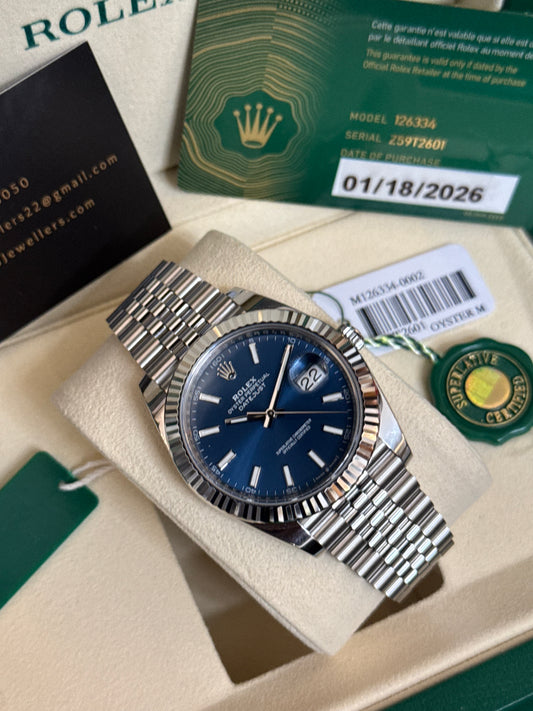 2026 126334 “Sunburst Blue” 41mm