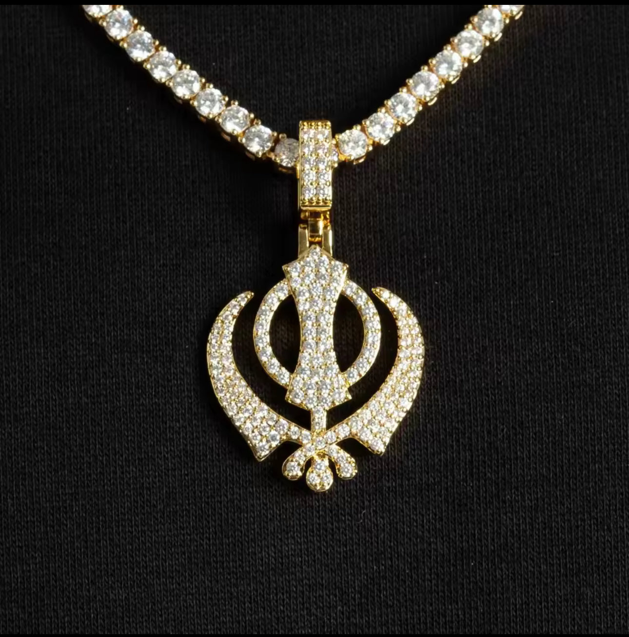 1.5CTW Khanda Pendent