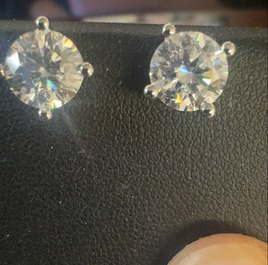 4 prong 2ct Solitry Studs (twist on)