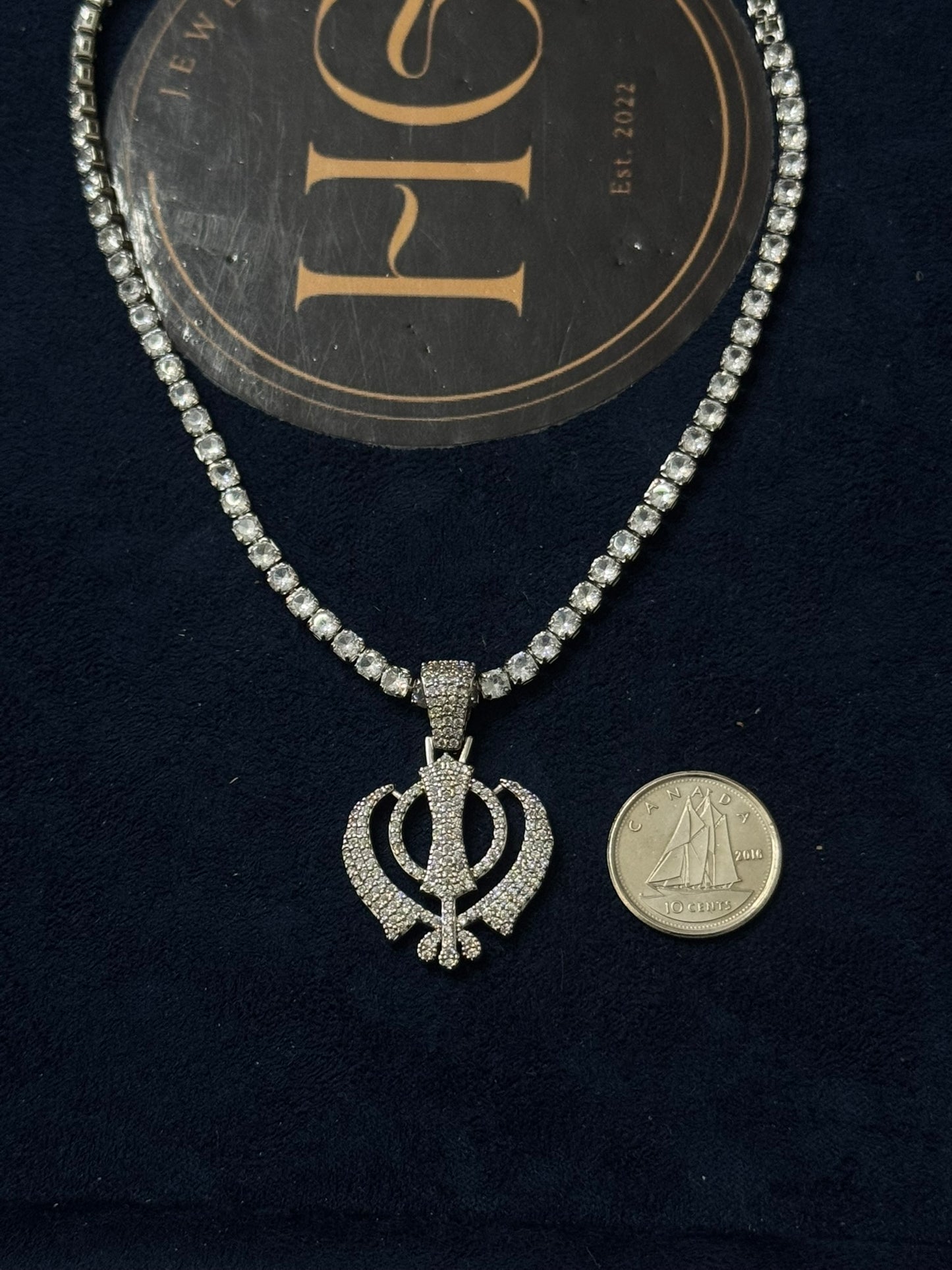 1.5CTW Khanda Pendent