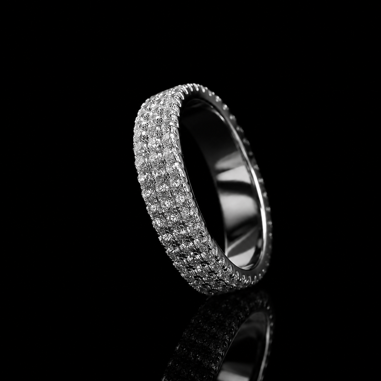 0.5CTW 3 Row Eternity Ring