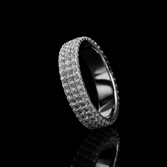 0.5CTW 3 Row Eternity Ring