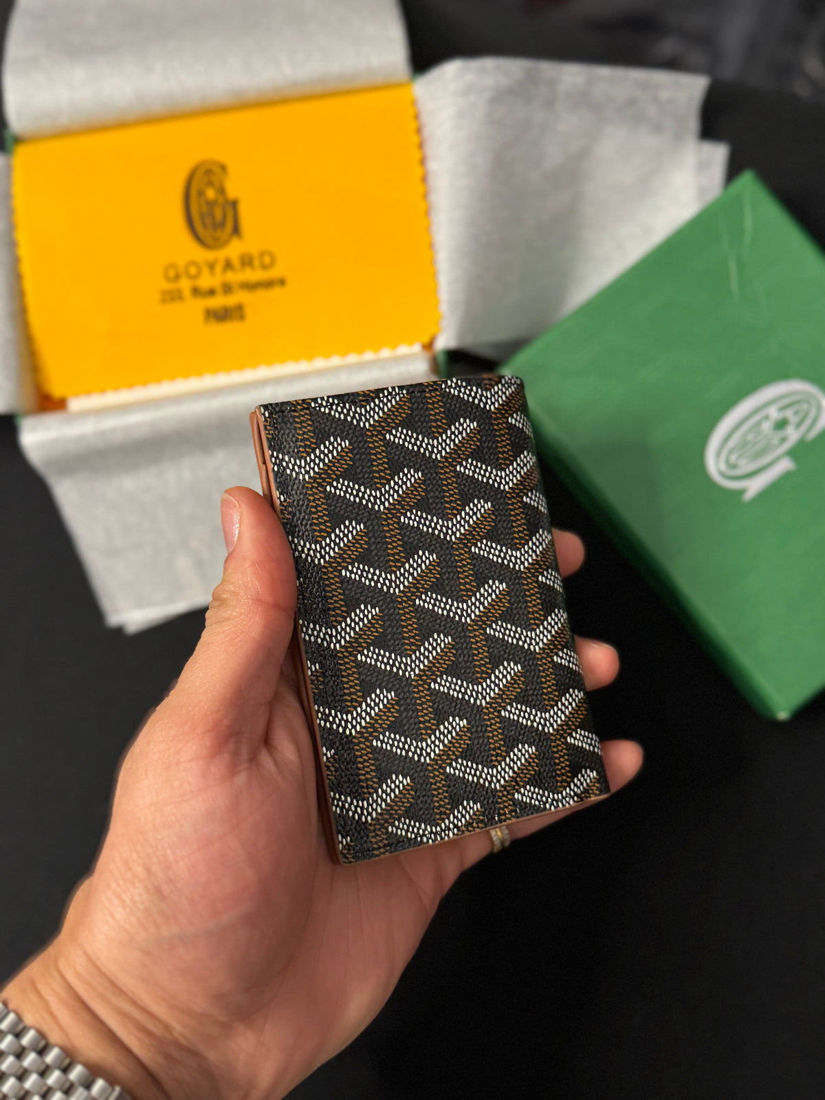 Saint-Pierre Bifold Wallet Black/Tan