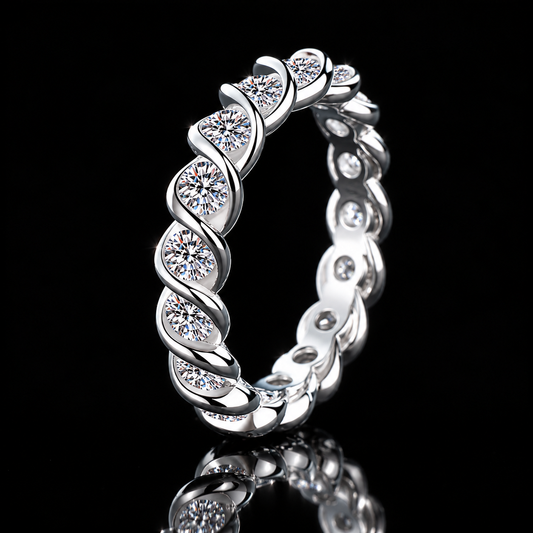 1.7 CTW “Spiral Stack” Eternity Ring
