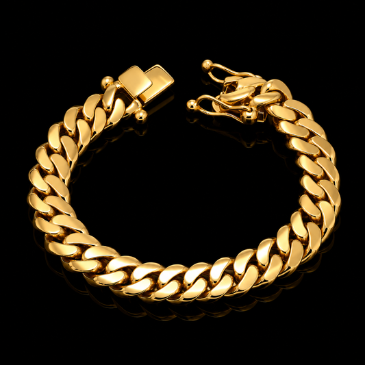 14K Yellow Gold Miami Cuban Link Bracelet – 10mm