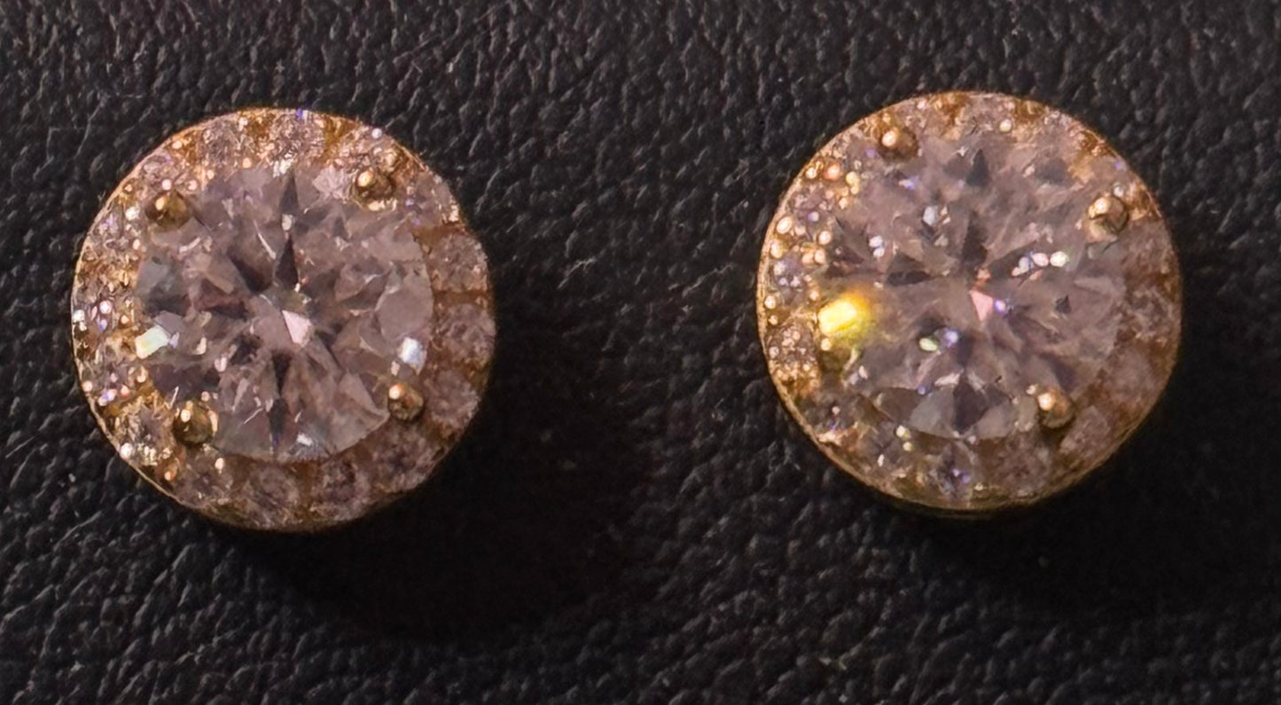 1.5 CT FLOWER SET STUDS 925 SILVER